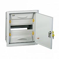 Распределительный шкаф PRO 12 мод., IP31, встраиваемый, сталь, серая дверь |  код. MKM15-V-12-31-ZU |  IEK